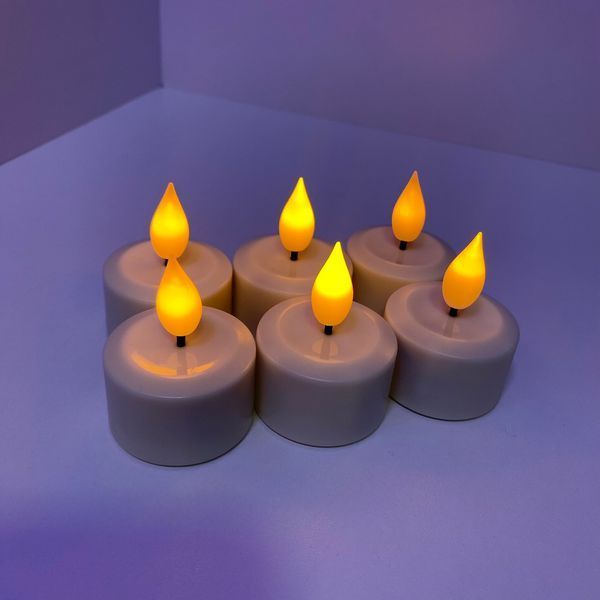 Свічки світлодіодні акумуляторні 6 штук PChero Rechargeable Tea Lights with Remote LC004R фото