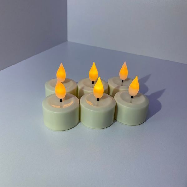 Свічки світлодіодні акумуляторні 6 штук PChero Rechargeable Tea Lights with Remote LC004R фото