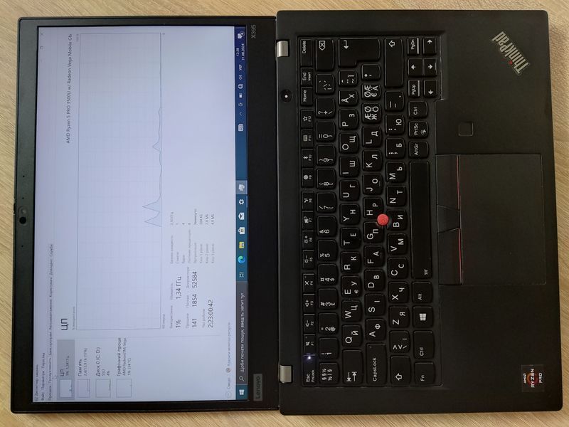 Ноутбук Lenovo ThinkPad X395 13.3" IPS Sensor Ryzen 5 PRO 3500U 16 GB DDR4 256GB SSD RX Vega 8 X395 фото