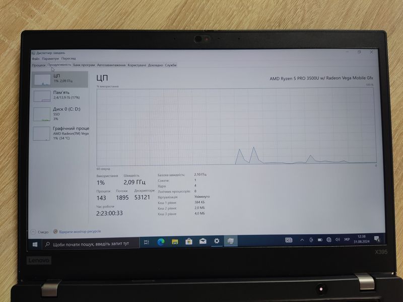 Ноутбук Lenovo ThinkPad X395 13.3" IPS Sensor Ryzen 5 PRO 3500U 16 GB DDR4 256GB SSD RX Vega 8 X395 фото