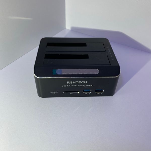 Док-станція для жорсткого диска RSHTECH USB 3.0 2,5" і 3,5" SATA HDD SSD  RSH-DS02 фото
